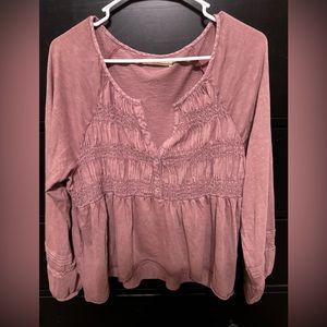 Lucky Brand Mauve Top Sz L
